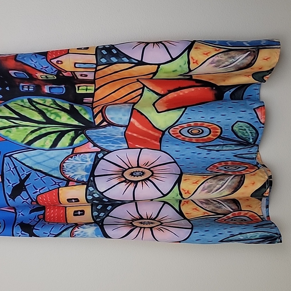 Misslook Artsy Colorful Multicolored Midi Length … - image 3